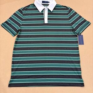 Extracurricular Men’s Flex Polo Green Extra Stripe Size Medium NWT